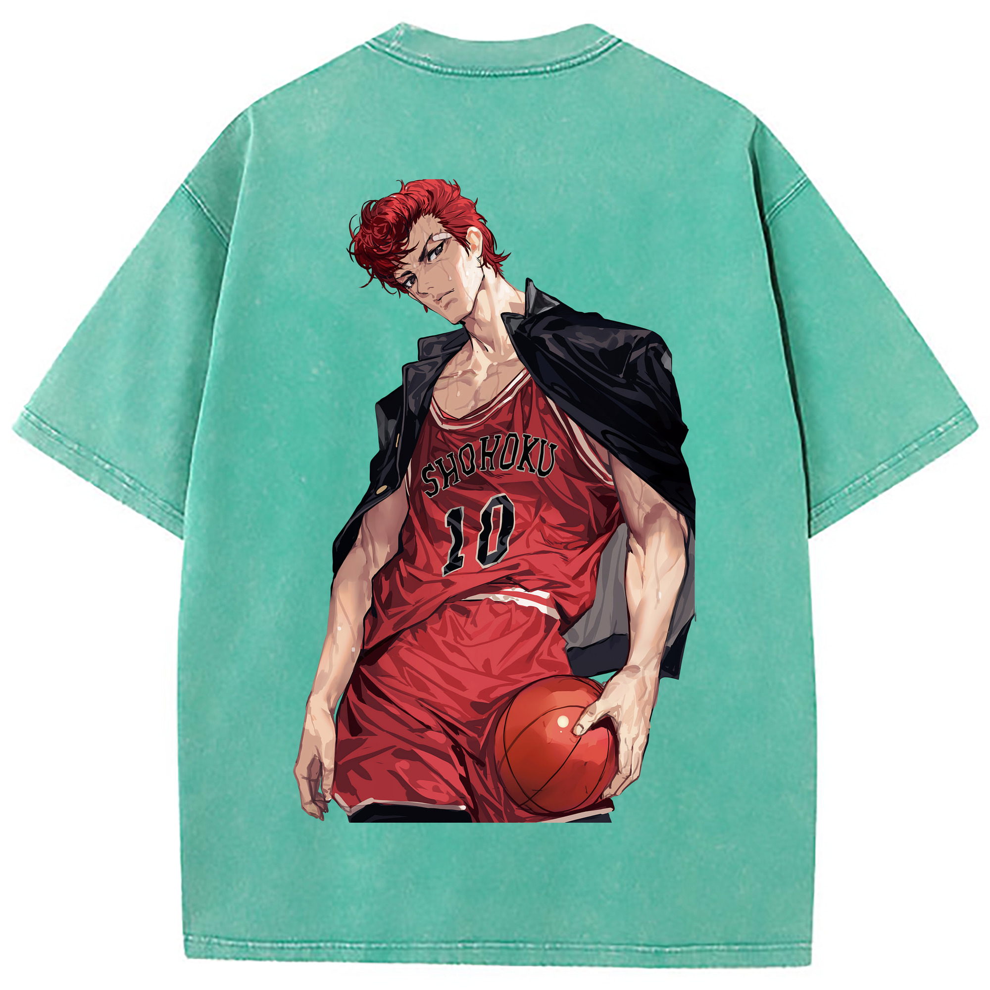 （画像用） SLAM DUNK／スラムダンク 綿100% ヴィンテージ風 半袖Tシャツ（背面プリント）